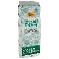 Picture of Union 2 Ply 10 Toilet Rolls, 500 Sheets, Pack of 10, Carton