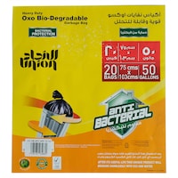 Picture of Union 2 Pieces Oxo Bio Bin Liner Roll Trash Bags, 75 x 103cm - Pack of 10 - Carton