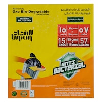 Picture of Union 2 Pieces Oxo Bio Bin Liner Roll Trash Bags, 85 x 115cm - Pack of 10 - Carton