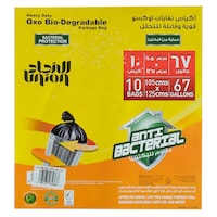 Picture of Union 2 Pieces Oxo Bio Bin Liner Roll Trash Bags, 105 x 125cm - Pack of 10 - Carton