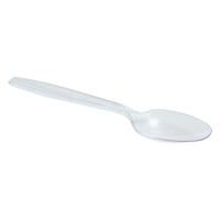 Disposable 50 Pcs Clear Plastic Table Spoons Pack - Carton of 40 Packs