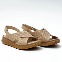 Leather Stitched Velcro Strap Sandals - Carton of 12