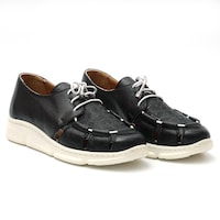 Picture of Leather Apron-Toe Lace-Up Casual Shoes - Carton of 12