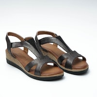 Picture of Leather Stitched Elastic Casual Sandals - Carton of 12