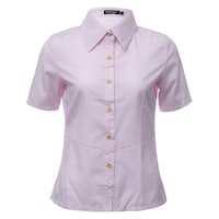 Women's Short Sleeve Striped Formal Shirt - Carton of 24 Pcs