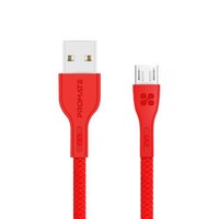 Promate Micro-USB C to USB 2.0 Cable and 2A Fast Charging for Samsung, HTC
