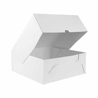 Khaleej Pack Plain Cake Box, White - Carton of 100