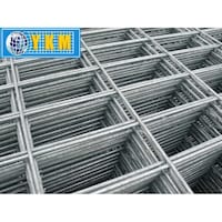 YKM Galvanised Welded Square Mesh Panel, 1.2m, Silver