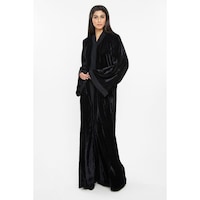 Nukhbaa Casual Abaya In Light Weighed Rich Velvet, AJ151A