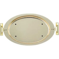 Picture of Regent Stainless Steel Glitter Gold Tray Oval, 49x26cm