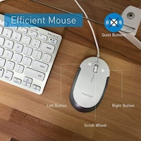 Picture of Macally USB Wired Keyboard and Mouse Combo for Mac and PC - Save Space and Enhance Workflow