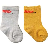 Tom & Jerry Bamboo Cotton Sock - Solid (Pack of 2) - Grey & Brown 6-12M