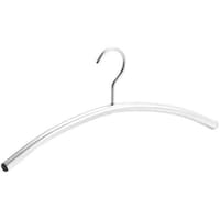 WENKO Hanger Fox - clothes hanger, Powder-coated metal, 45 x 17 x 2 cm, Silver matt