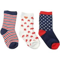 Superman Bamboo Cotton Sock - Printed (Pack of 3) - Red/Blue/White 2-4Y