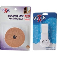 Pixie Baby Safety Combo Toilet & Fridge Lock and PE Corner Strip