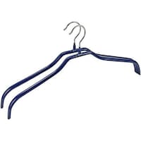 WENKO Shaped hangers Slim 41 - set of 2 clothes hangers, Silver shiny
