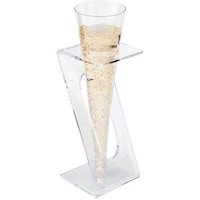 Clear Plastic Champagne Flute Stand - Perfect for Weddings, Catered Events and Bars
