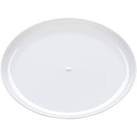 Picture of Round Plastic Party Plate, Round Cocktail Plates - White - 7