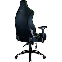 Picture of Razer Iskur Gaming Chair with Built-in Lumbar Support Ergonomic Lumbar Support System 4D Armrests Memory Foam Head Cushion PVC Leather - Black and Green (Box Damaged)