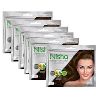 Nisha Cream Hair Color with Natural Herbs, 40 gms, Pack of 6
