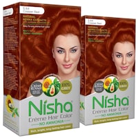 Picture of Nisha Cream Hair Color with Natural Herbs, 60 gm, Pack of 2