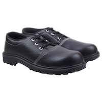 JBW FLY Steel Toe Synthetic Leather Safety Footwear, Black