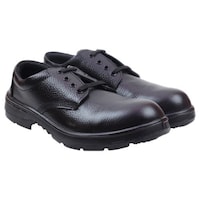 JBW Thunder ISI Mark Executive Leather Safety Footwear, Black