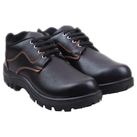 JBW Garud PVC Labour Safety Shoes, Black