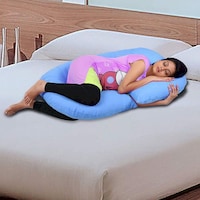 Novo 2.5Kg Pp Cotton Comfort Pillow, Blue - 145X80X25Cm, Free Size