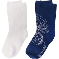 Shopkins Socks (Pack of 2) - Blue & White 2-4y