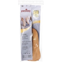 Picture of Pedag Holiday 2 Pair 34 Leather Orthotic Thin Semi-Rigid with Metatarsal Pad and Heel Cushion, Tan