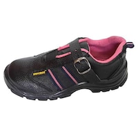 Emperor Matron Model Ladies Safety Shoes, Black & Pink