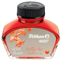 Pelikan 4001 Ink Glass Bottle, Red