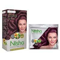 Nisha Cream Hair Colour, 60 gm Jumbo with 40 gm Sachet Pack