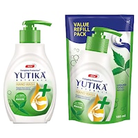Picture of Yutika Naturals Hand Wash With Natural Extracts, Pump and Refill
