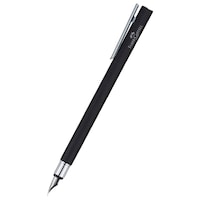 Faber Castell Neo Slim Fountain Pen, Black Matt With Shiny Chrome
