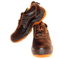Picture of Hillson Leather Safety Shoe, Sporty, Black & Brown
