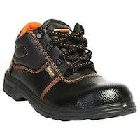 Picture of Hillson Leather Safety Shoe, Beston, Black & Orange

