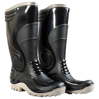 Picture of Hillson 14 Inch Gumboot, Sherpa, Black & Grey