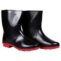 Picture of Hillson Plain Toe Gumboot, Don, Black & Red