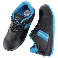 Picture of Hillson Dual Density Steel Toe Safety Shoes, Swag 1901, Black & Blue