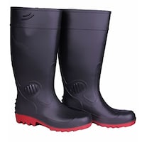 Picture of Hillson Safety Gumboot, Dragon, Black & Red