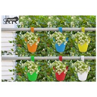 Picture of Hridaan Decoratives Hanging Railing and Table Flower Planter Pot, Set of 6