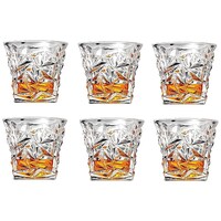 Hridaan Whiskey Glasses for Rum, Scotch, Bourbon, Pack of 6