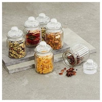 Picture of Hridaan Kitchen Food Storage Container, 350 ml, Transparent, Pack of 6