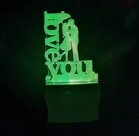 Picture of Hridaan Colour Changing Love You 3d Illusion Led Night Lamp