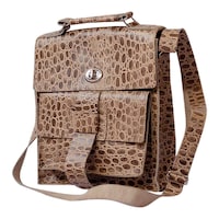 Arroi Ladies PU Leather Handbag, Brown