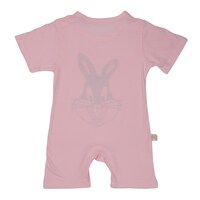 Unisex Cotton Printed Baby Romper Bodysuit, Pink