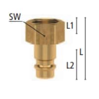 Ludecke Solid Brass Quick Plug, Female