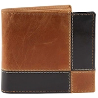 Mostos Men’s Leather Wallets, Black and Tan